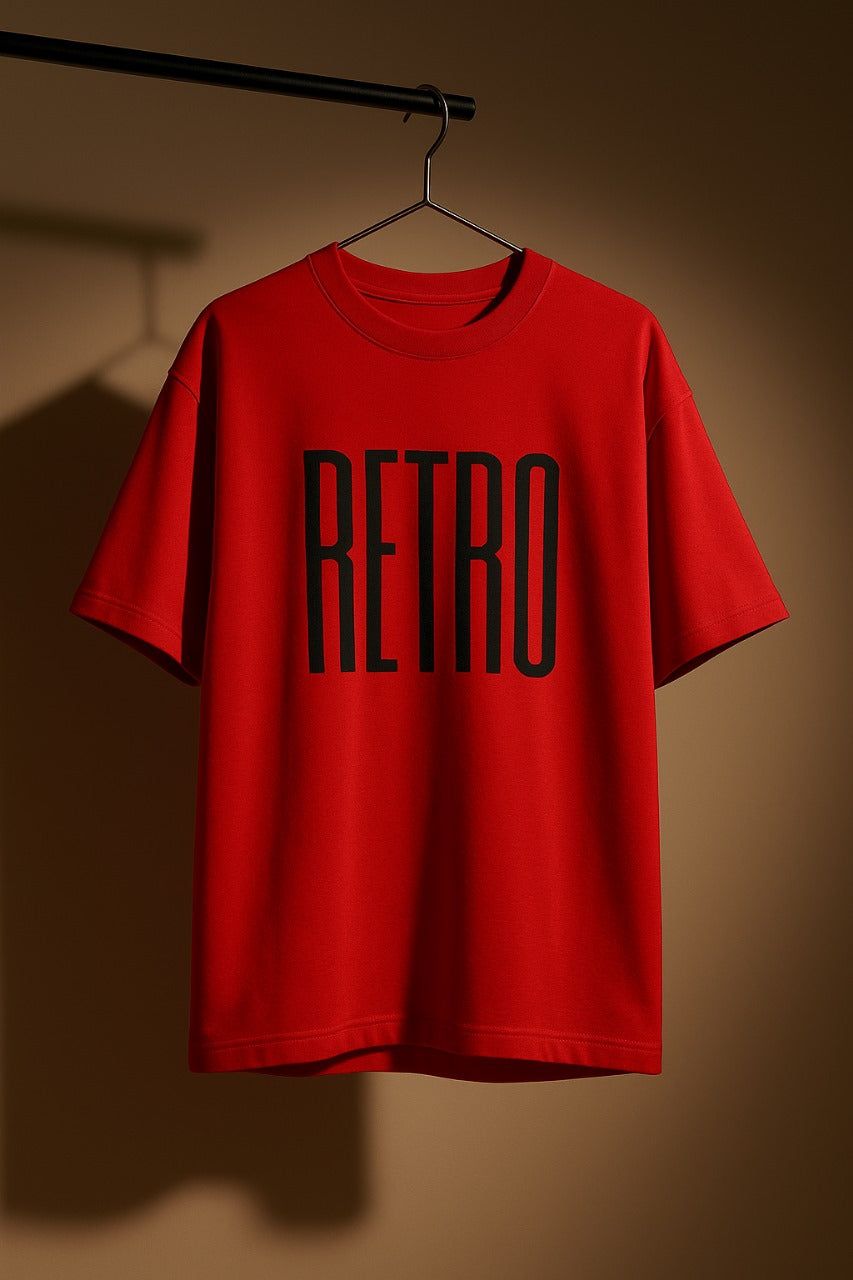“RETRO” Oversized Tee – Borcelle Motorcycle Club(Red)