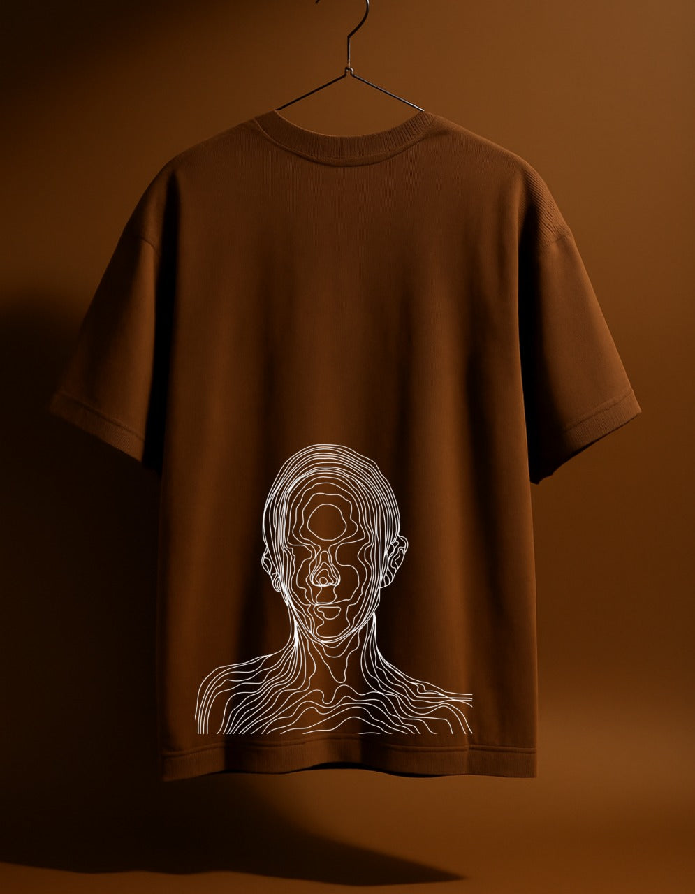 Somewhere else Oversized Tee – Faded & Free(Brown)