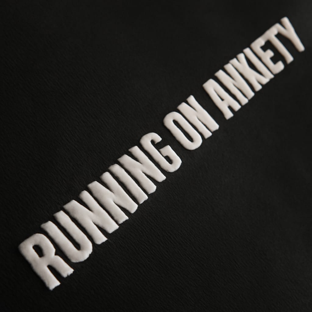 “Breathe.” Oversized Tee – Anxiety & Vibes Edition(Black)