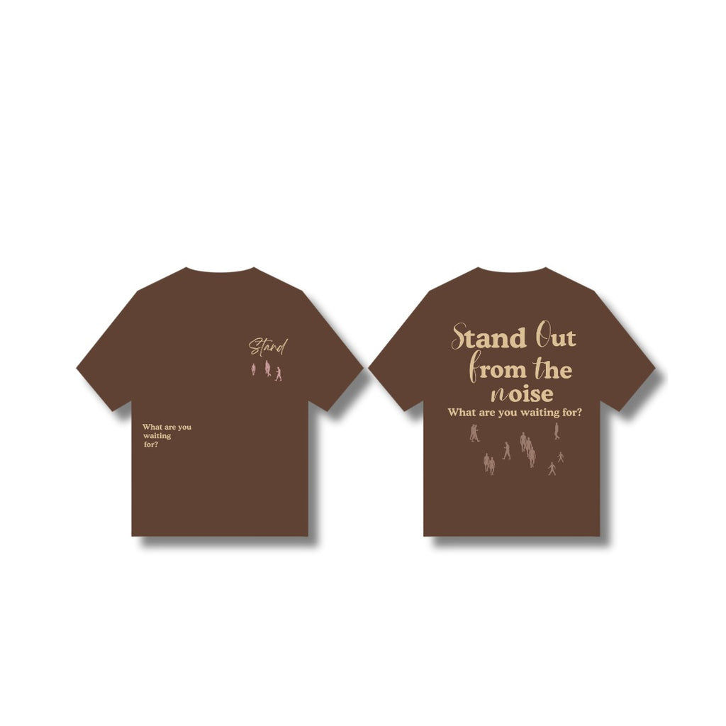 Somewhere else Oversized Tee – Faded & Free(Brown)