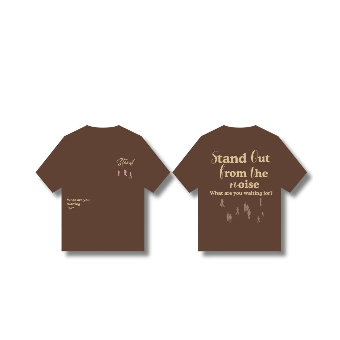 Somewhere else Oversized Tee – Faded & Free(Brown)