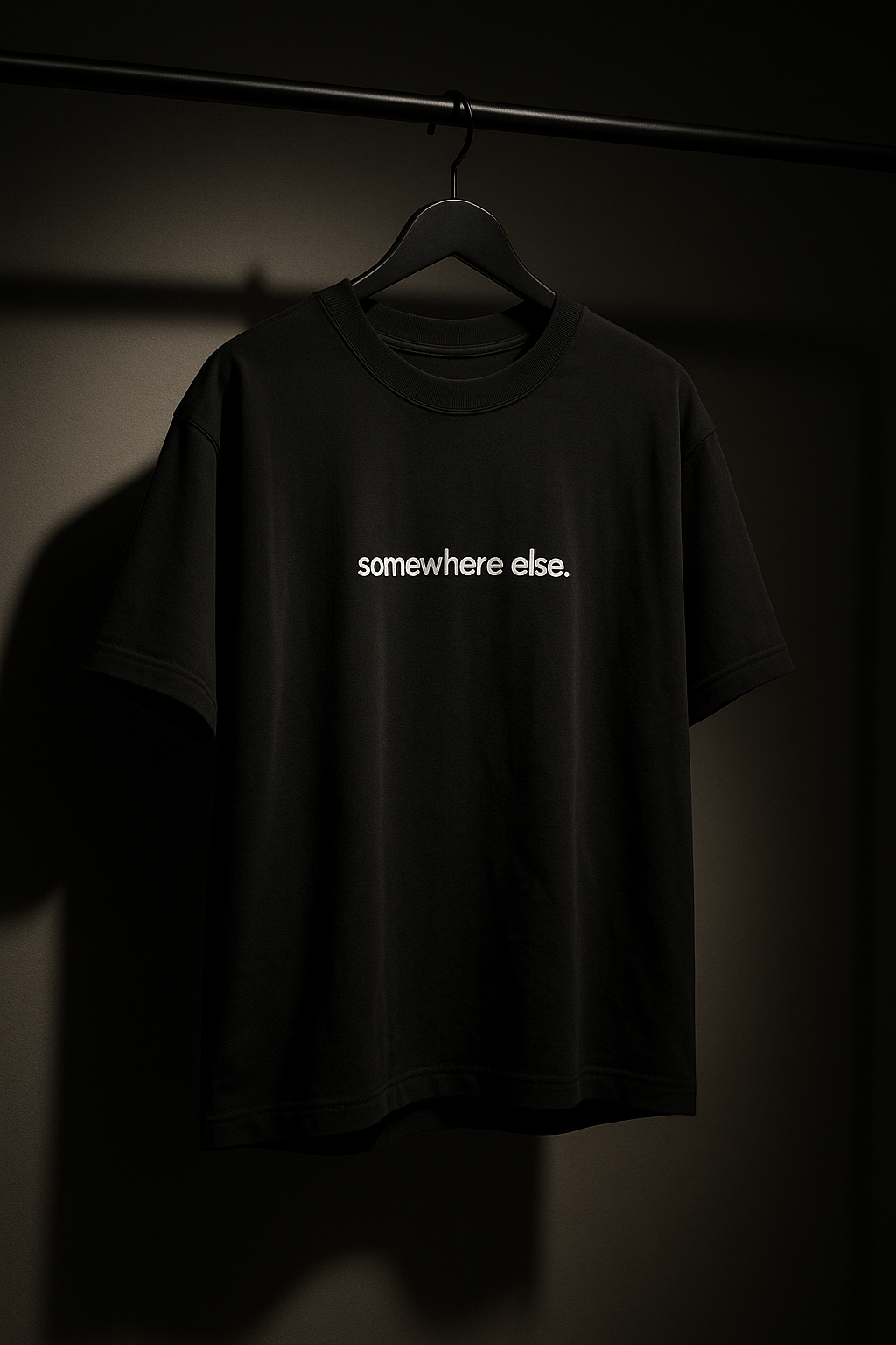 Somewhere else Oversized Tee – Faded & Free(Black)