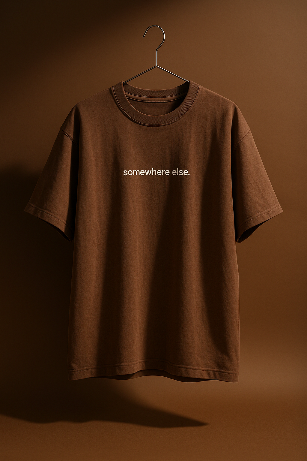 Somewhere else Oversized Tee – Faded & Free(Brown)