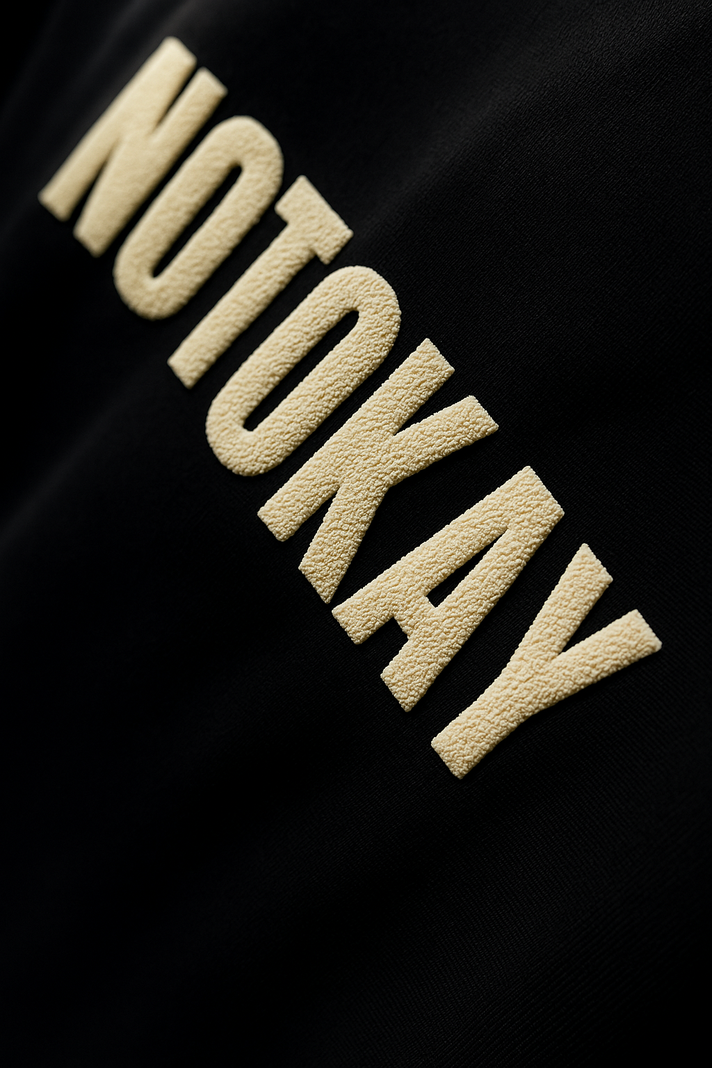 “NOT OKAY” Oversized Tee – Minimal Street Statement(Black)
